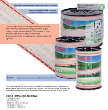 TAŚMA OGRODZENIOWA PROFI , 200M X 20 MM, KERBL