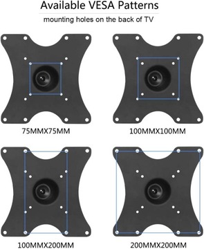 настенное крепление 15–37 светодиодных ЖК-дисплеев VESA 200 200 25 кг