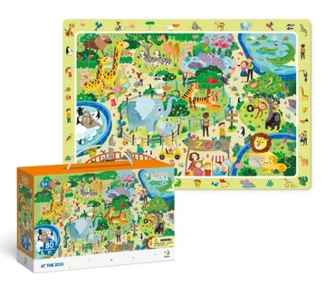 Puzzle Dodo Toys Observation 80 elementów Puzzle obserwacyjne 80 W zoo