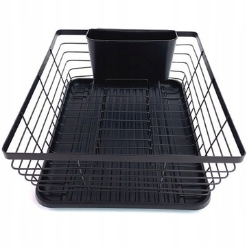 Сушилка LARGE DRYING DRAIN стоячая посуда, тарелки, столовые приборы, черный металл XXL