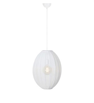 Owalna biała nylonowa lampa wisząca do salonu FLORENCE 108796 Markslojd