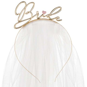 ОБОДКА НА ГОЛОВУ НЕВЕСТЫ, НЕВЕСТА С ФАТОЙ, белый, BRIDE PARTY