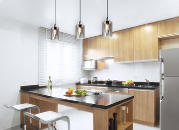 Подвесной потолочный светильник Люстра ХРОМИРОВАННАЯ стеклянная трубка 540-EZ1 LED E27