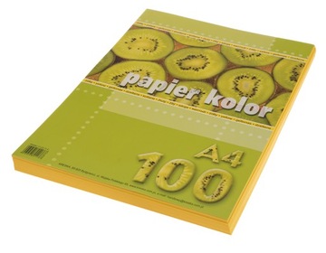 Papier ksero A4 80g 100 arkuszy żółty