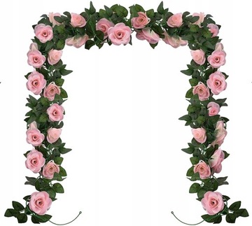 GIRLANDA ROSE SZTUCZNE KWIATY Z RÓŻAMI 200CM -ŚLUB