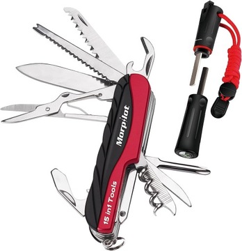 SZWAJCARSKI SCYZORYK MULTITOOL NÓŻ WIELOFUNKCYJNY 15w1 STAL NIERDZEWNA