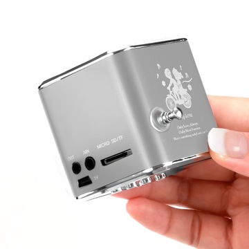 GŁOŚNIK BEZPRZEWODOWY PRZENOŚNY MINI RADIO FM LED BLUETOOTH AUX EKRAN LCD