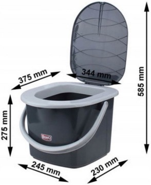 ПОРТАТИВНЫЙ ТУРИСТИЧЕСКИЙ ТУАЛЕТ ВЕДРО 15,5 Л