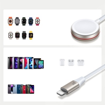 ИНДУКТИВНОЕ ЗАРЯДНОЕ УСТРОЙСТВО JOYROOM 2в1 ДЛЯ APPLE WATCH И КАБЕЛЬ LIGHTNING ДЛЯ IPHONE