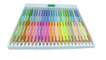 Карандаши Astra двусторонние, 96 цветов, 48 штук, пастель, треугольные