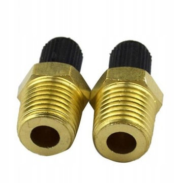 6xPair 1/4 NPT Mosiądz niklowany Powietrze 6 szt