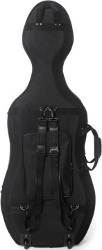 Классический футляр для виолончели 4/4 М-корпус Черный, Бордовый-Бежевый