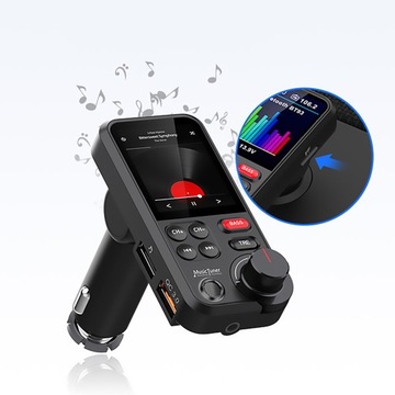 Автомобильный передатчик BLUETOOTH FM MP3 с разъемом для быстрого зарядного устройства USB QC 3.0