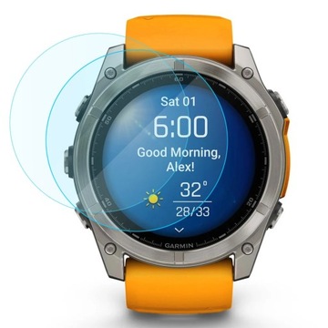 2x Szkło Ochronne Hartowane Szybka do Garmin fenix 8 - 51 mm, AMOLED