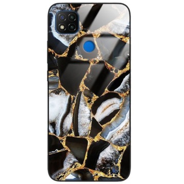 Etui BLACK GLASS DO XIAOMI REDMI 9C Szklane Różowe Damskie TOP WIELE WZORÓW