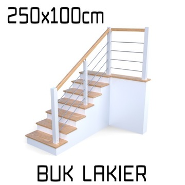 Balustrada barierka drewniana skandynawska 2,5mx1m