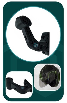 Hak wieszak na kask motocyklowy NR 1 BLACK - Solidny i stylowy uchwyt