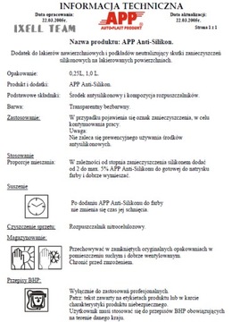 APP Anti Silicone - Антисиликоновая добавка 1.0л 298