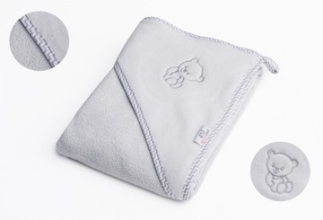 ПОЛОТЕНЦЕ С КАПЮШОНОМ BC SWIM WEAR 100x100 СЕРОЕ