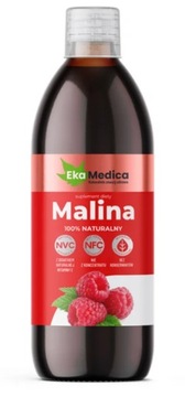 EKAMEDICA Sok z malin 100% NFC smak malinowy 500ml
