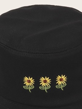 Czapka bucket hat kapelusz rybacki damski kwiatuszki kwiatek słoneczniki
