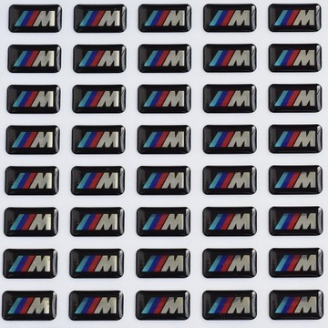 4 хромированные наклейки BMW M-Power, 3D логотип, значки на дисках, руль 18x10