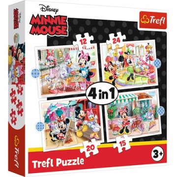Puzzle 4w1 Myszka Minnie Mini Trefl 34355