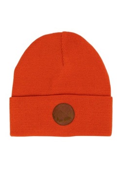 Czapka dziecięca beanie z baw. org. pomarańczowa