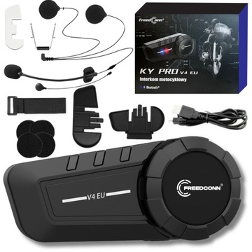 INTERKOM 6 OSÓB BLUETOOTH KY-PRO V4 EU 1 kask mówi do nas po POLSKU