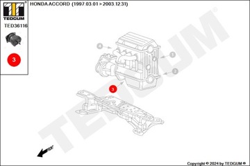 ULOŽENÍ MOTORU PŘEDNÍ HONDA ACCORD