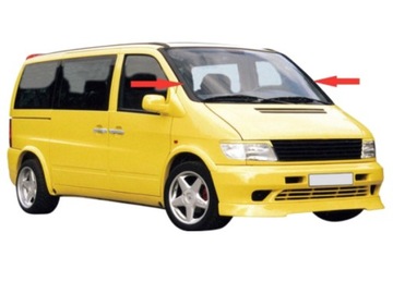 KOMPLET - LIŠTA OFUK NA OKNA L+P OKNO PŘEDNÍ + SPONKY MERCEDES VITO W638 1995-