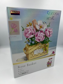 СТРОИТЕЛЬНЫЕ ЦВЕТОЧНЫЕ БЛОКИ АРОМАТИРОВАННЫЙ СВЕТЯЩИЙСЯ БУКЕТ ЦВЕТЫ В КОРЗИНЕ 1277 EL