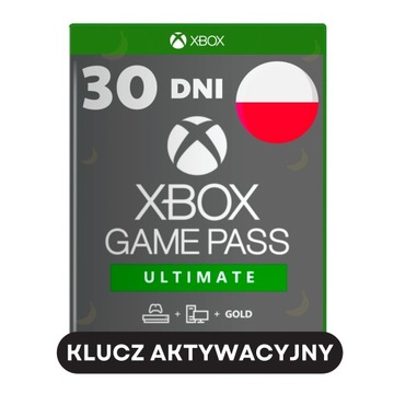 SUBSKRYPCJA XBOX GAME PASS ULTIMATE 1 MIESIĄC / 30 DNI PL KOD KLUCZ BEZ VPN