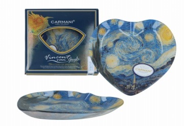 Тарілка декоративна серце - V. van Gogh, Зоряна Ніч (CARMANI)
