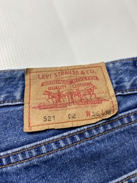 Levi's 521 STRAUSS LEVIS oryginalne Spodnie niebieskie Jeansy W 36 L 36