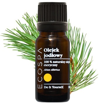 NATURALNY OLEJEK ETERYCZNY JODŁOWY PICHTOWY 10 ML AROMATERAPIA ECOSPA