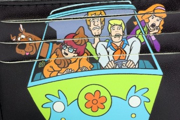 Portfel męski damski młodzieżowy poziomy bez zapięcia Scooby-Doo! Auto