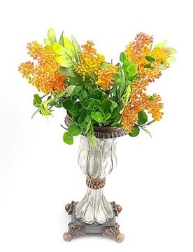 OZDOBNY BUKIET GAŁĄZEK Z ZIELONYMI LISTKAMI