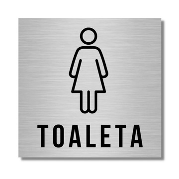 TABLICZKA INFORMACYJNA ALU PIKTOGRAM WC DAMSKA TOALETA OZNACZENIE NA DRZWI