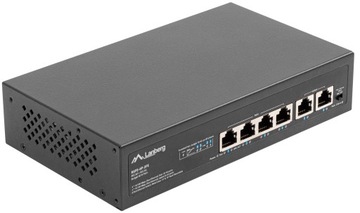 ПЕРЕКЛЮЧАТЕЛЬ LANBERG 4X 100 МБ POE+/2X RACK 60 Вт 10 футов 19 футов