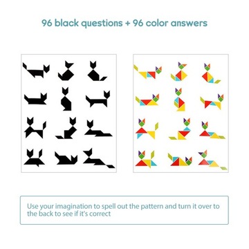 Магнитная портативная обучающая книга Tangram Яркие цвета 32