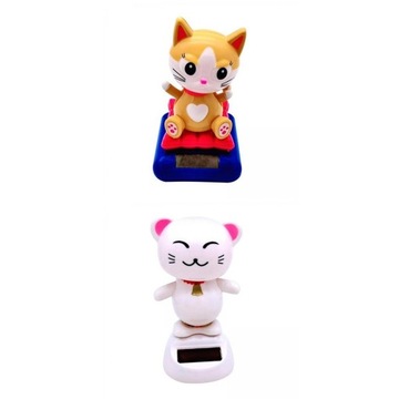 2szt Bobblehead Toy Ornament Action Doll Solar