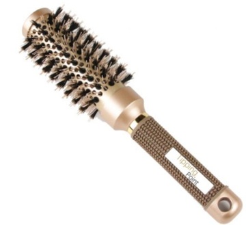 КРУГЛАЯ ЩЕТКА ДЛЯ ВОЛОС 2,5 СМ, КАБАНЬЯ ВОЛОС