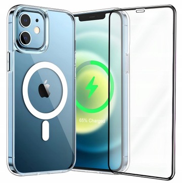 Etui iPhone 12 MINI z pierścieniem Mag Case Safe Obudowa + Szkło