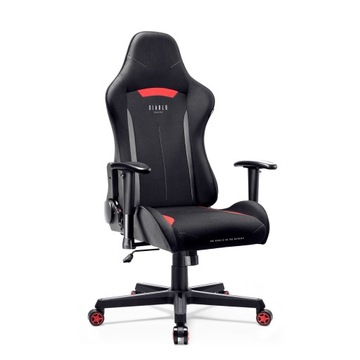 Fotel gamingowy Diablo X-STARTER materiałowy czarno-czerwony