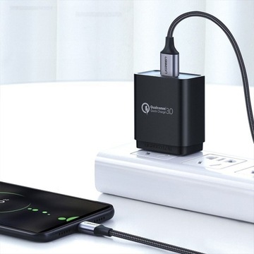 Ugreen USB-A - кабель micro USB 2.4A QC 3.0, 1м