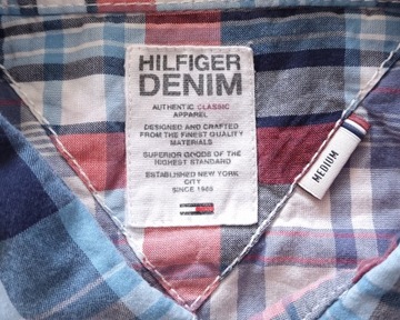 TOMMY HILFIGER DENIM CHECK SHIRT MĘSKA KOSZULA W KRATKĘ M