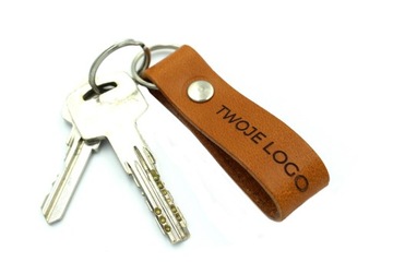 10 кожаных рекламных брелков с выгравированным ВАШИМ ЛОГОТИПом.