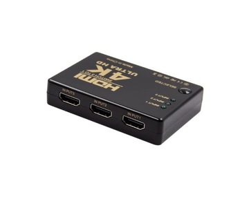 HDMI Switch 3D 4K Ultra HD 3 входа 25м + пульт дистанционного управления