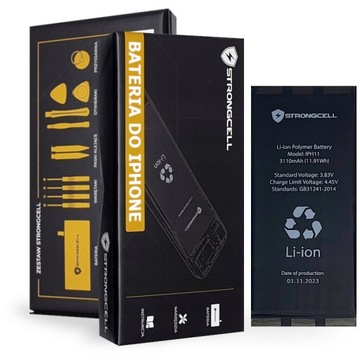 Bateria Li-ion 3110mAh do iPhone 11, A2221, A2223, A2111 STRONGCELL 11.2023